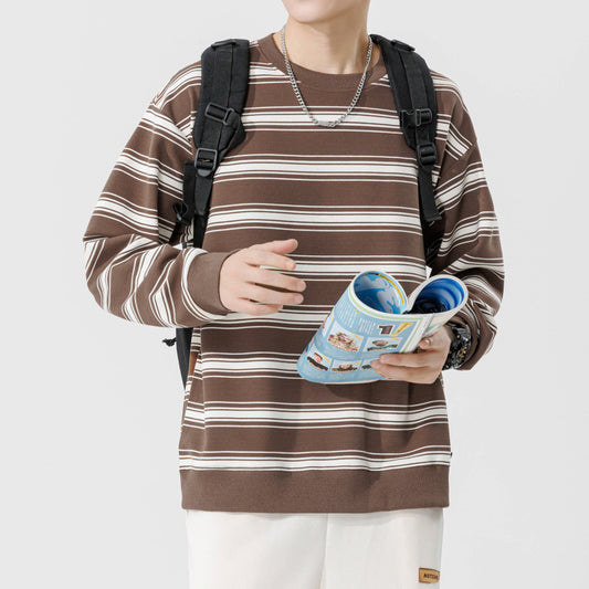 Amerikaanse Casual Gestreepte Trui voor Heren