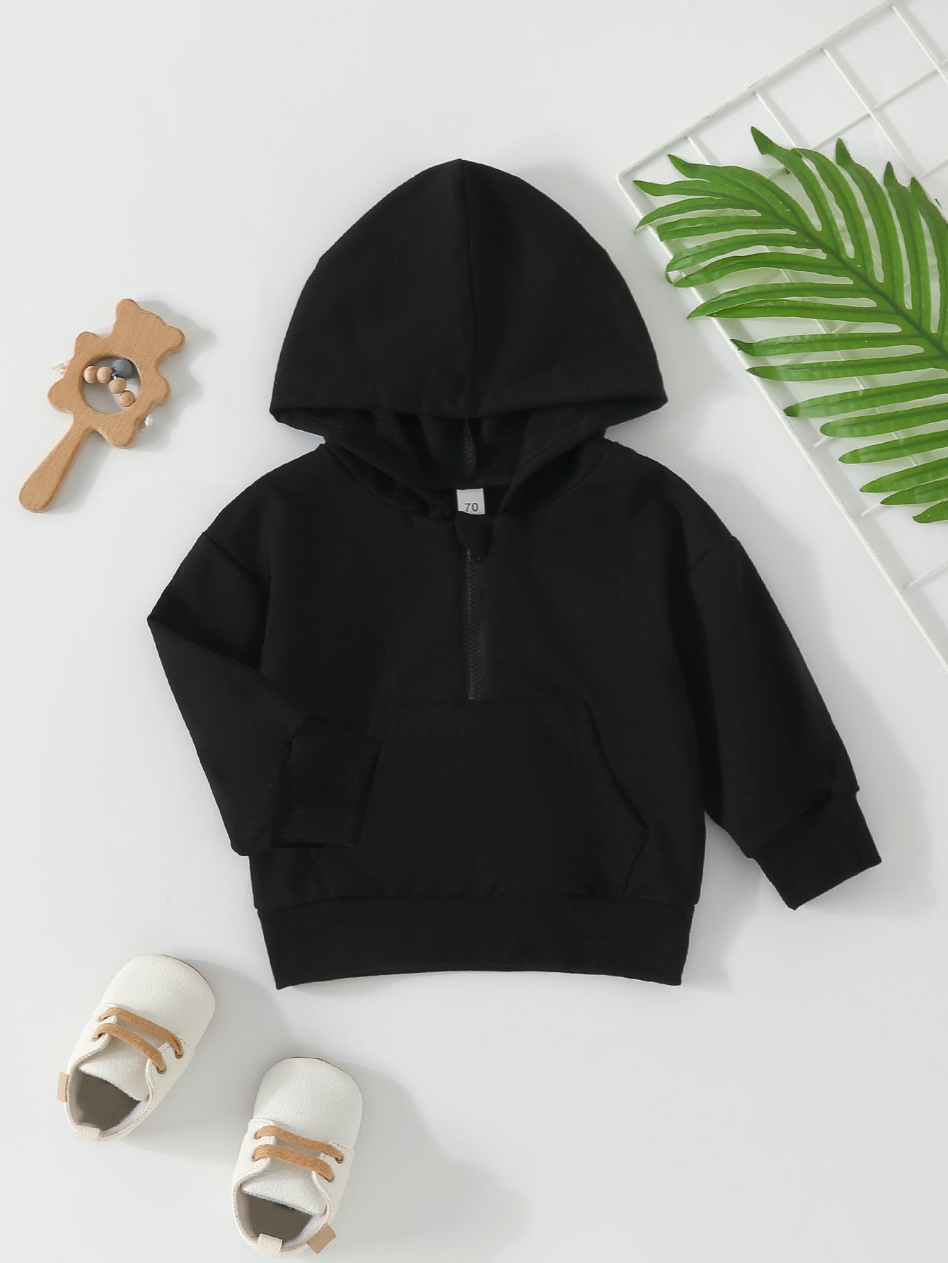 Effen Snoepkleurige Hoodie met Rits in Europese en Amerikaanse Stijl voor Kinderen
