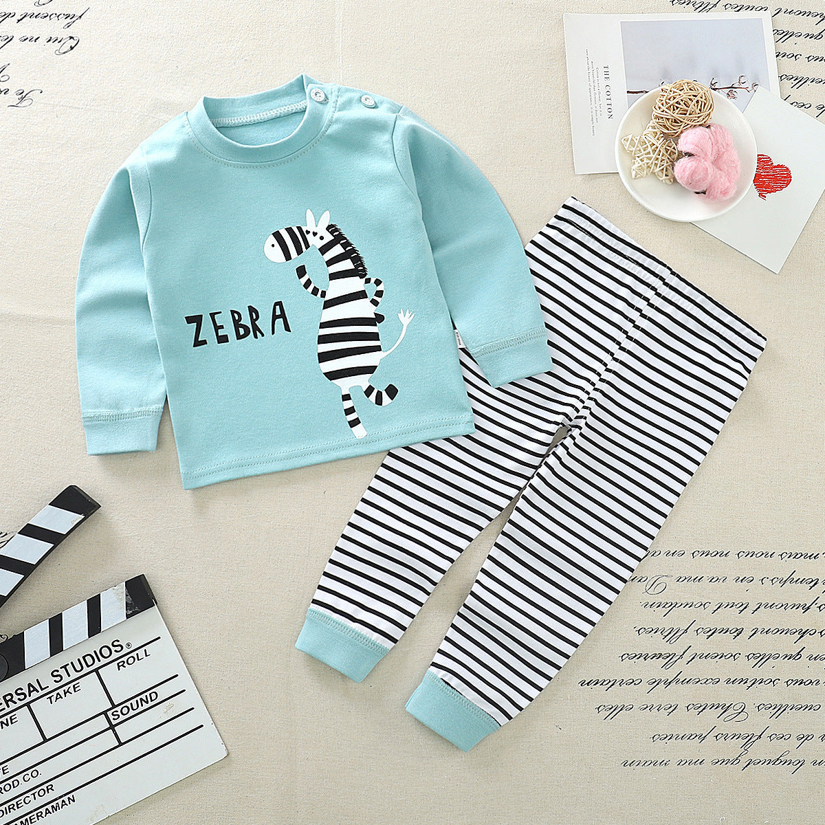 Kinderset 2-delig T-shirt met Lange Mouwen & Lange Broek