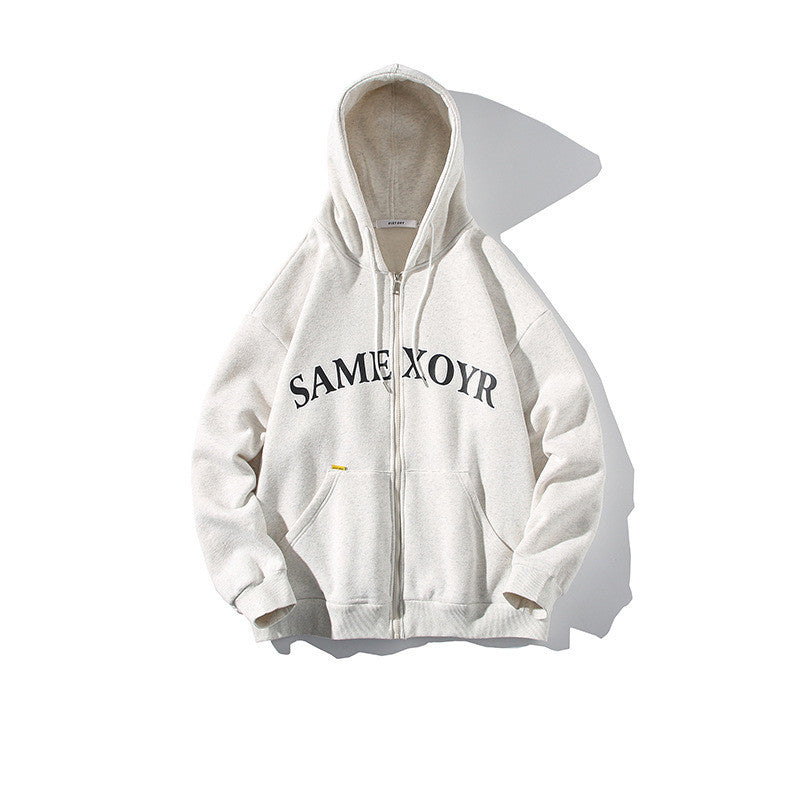 Capuchonvest met print