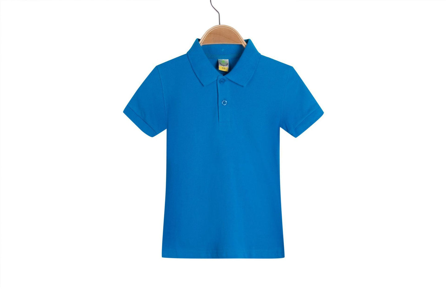 Stijlvolle Casual Effen Kleur Katoenen Revers Poloshirt met korte mouwen en Halve Knoopsluiting voor Kinderen