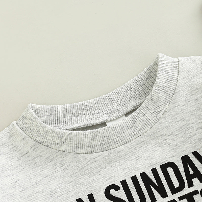 Rugby Sweatshirt met Bedrukte Letters Print voor Kinderen