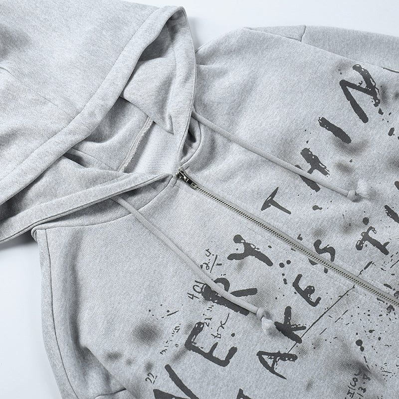 Gebreide vlinderprint  hoodie