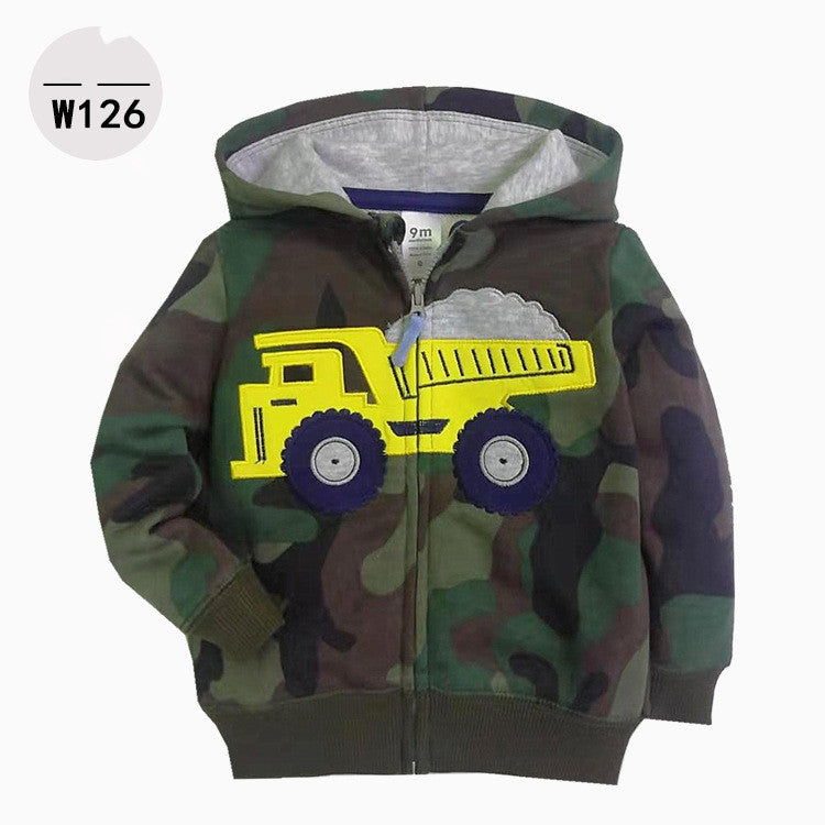 Hoodie V-hals met borduurwerk en rits voor Baby's / Peuters