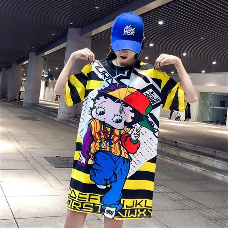 Kinderprint Snel drogende kleding Middellange mesh IJszijde Casual