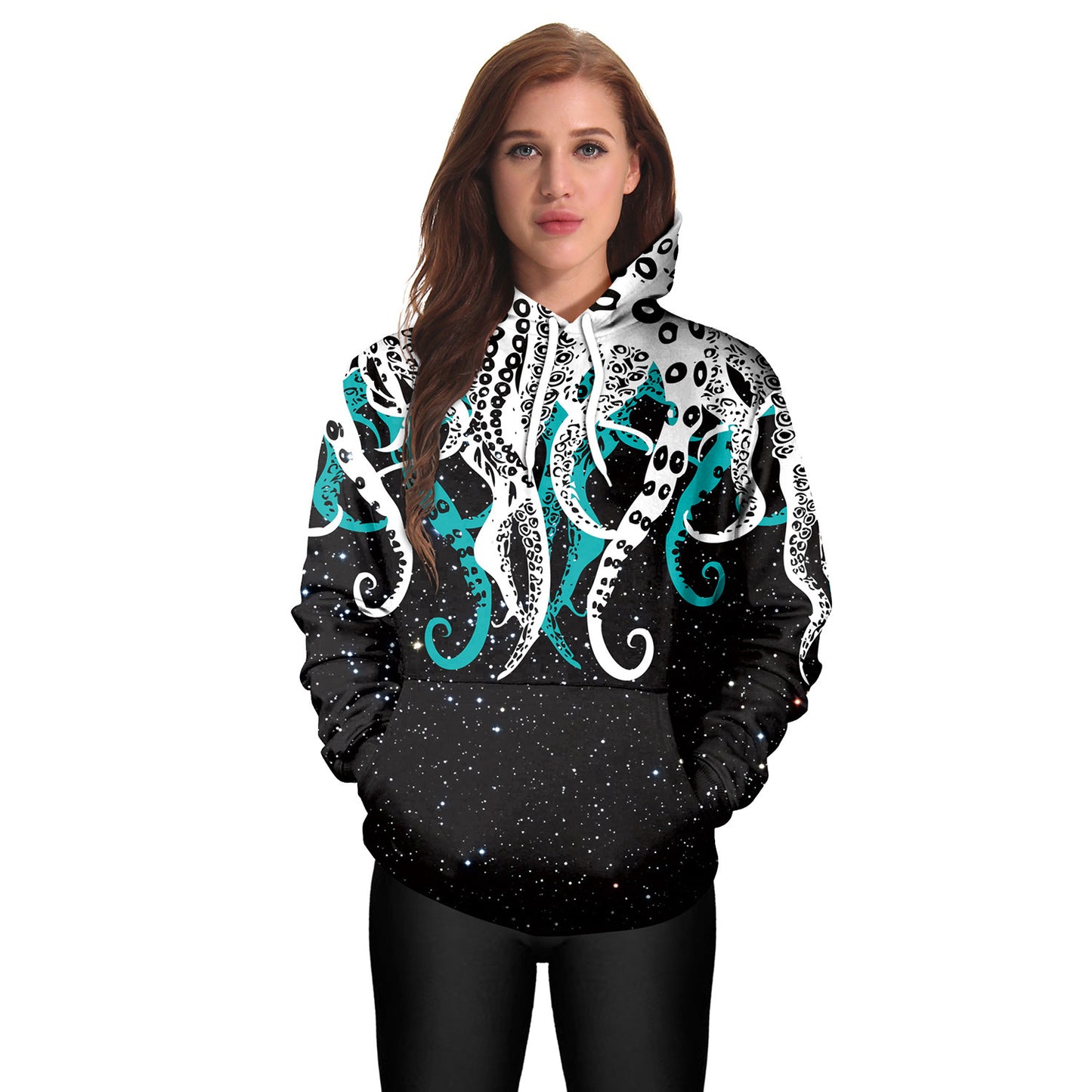 Octopus digitale print hoodie