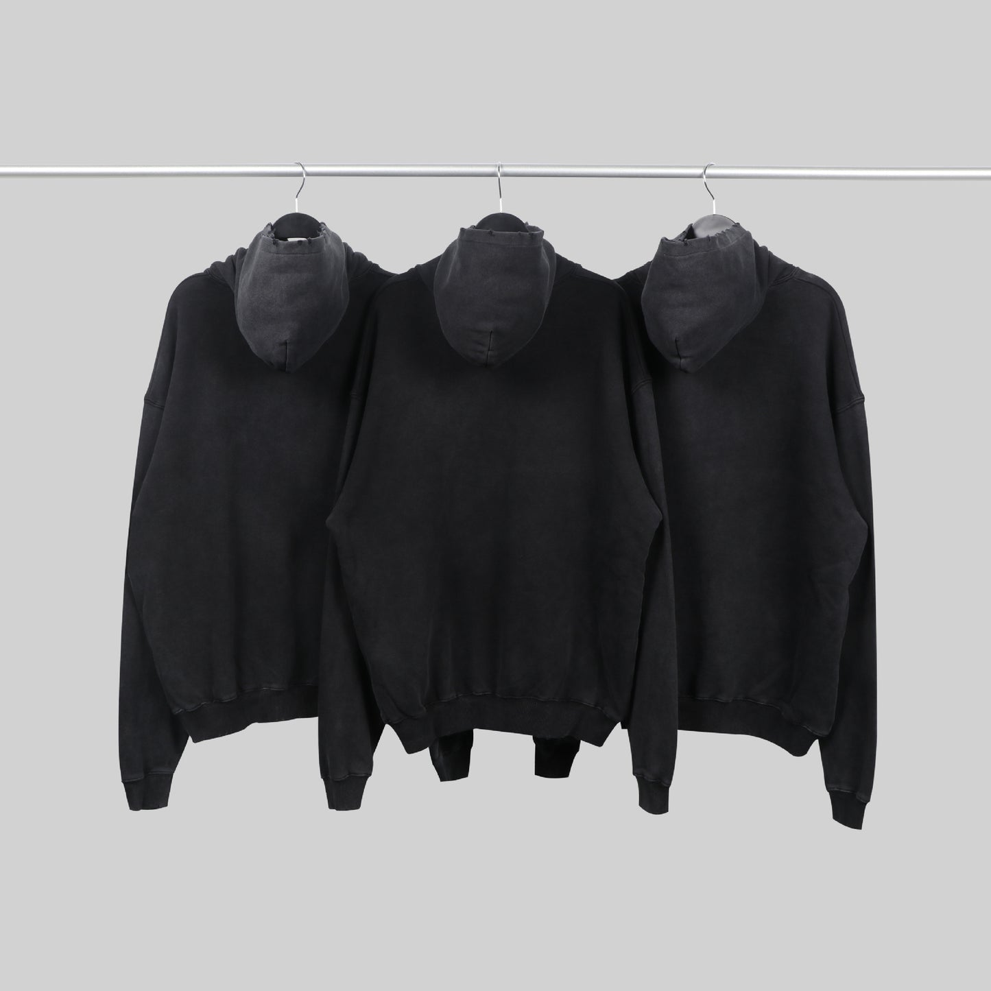 Metalen engelprint distressed oversized hoodie