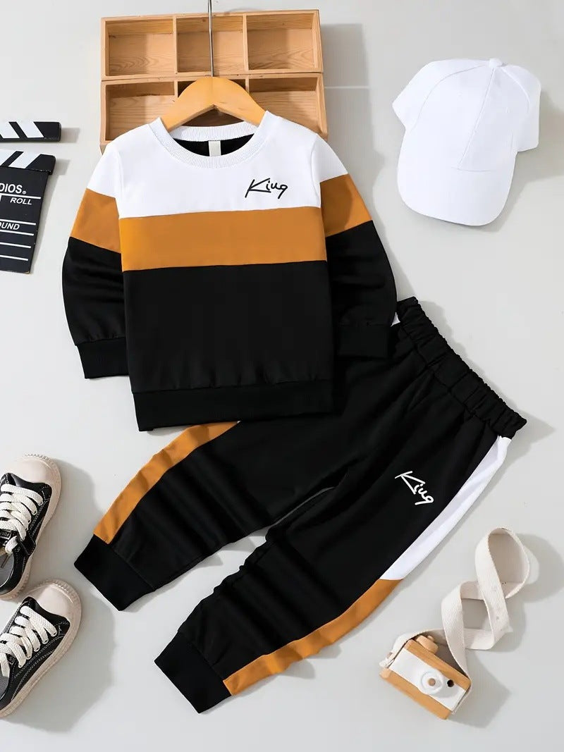 Design Sense Tweedelige Set Multicolor Sweatshirt & Broek voor Kinderen/ Tieners