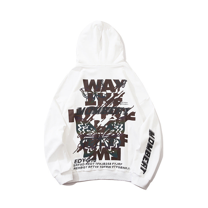 Originele getijdenvlinderprint sweatshirt hoodie