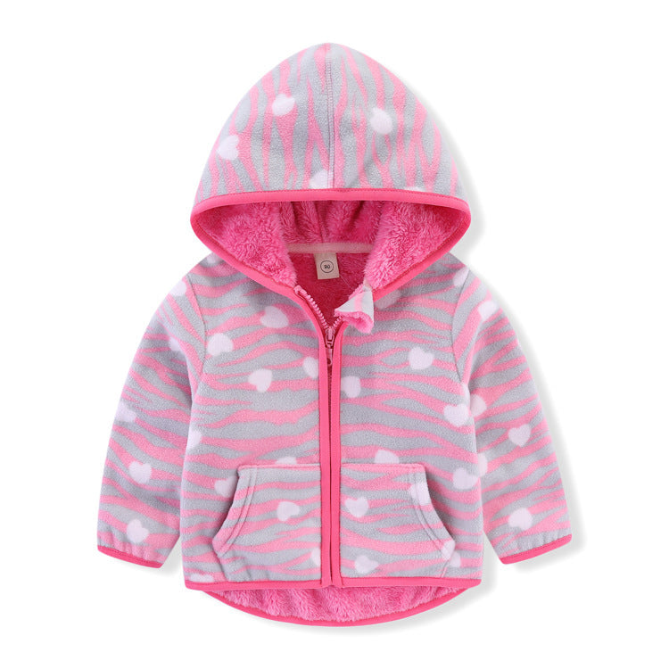 Polar Fleece Dikke Sweatvest met Stoere Print voor Peuters/Kinderen