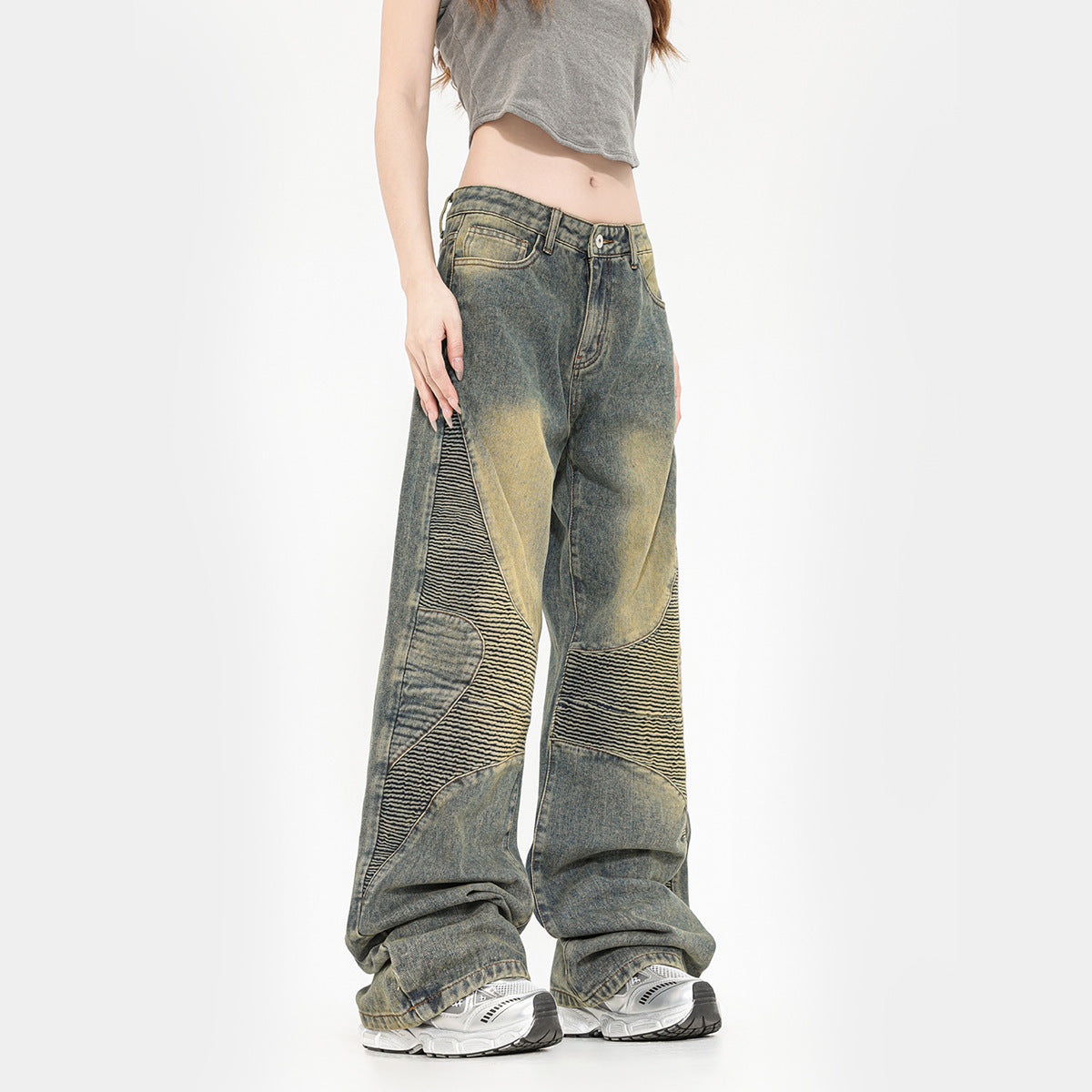 Straight Washed Yellow Mud Jeans voor Dames & Plus Size