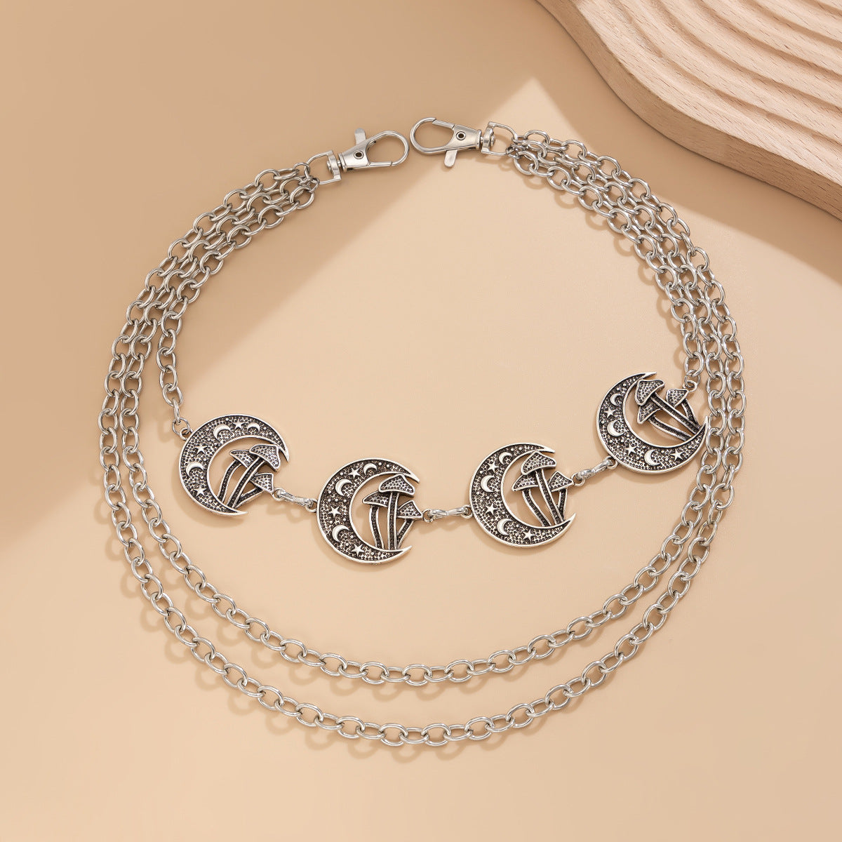 Punkstijl Street Fashion Meerlaagse Legering Taille Broekketting in Geometrische Stijl voor Dames