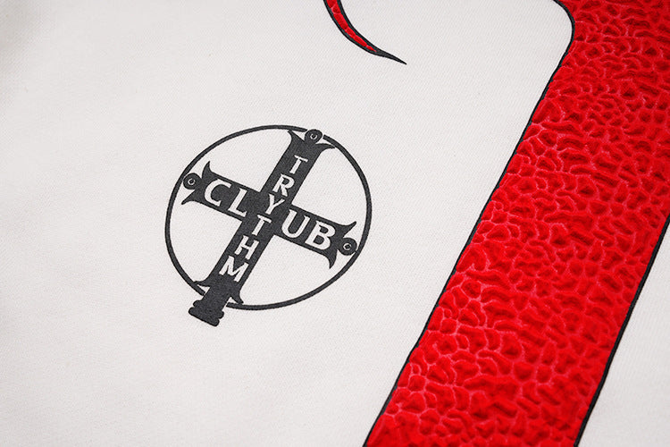 Heren hoodie met effen schuimprint