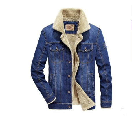 Winter Fashion Casual Spijkerjacket met Warme Fleece voor Heren
