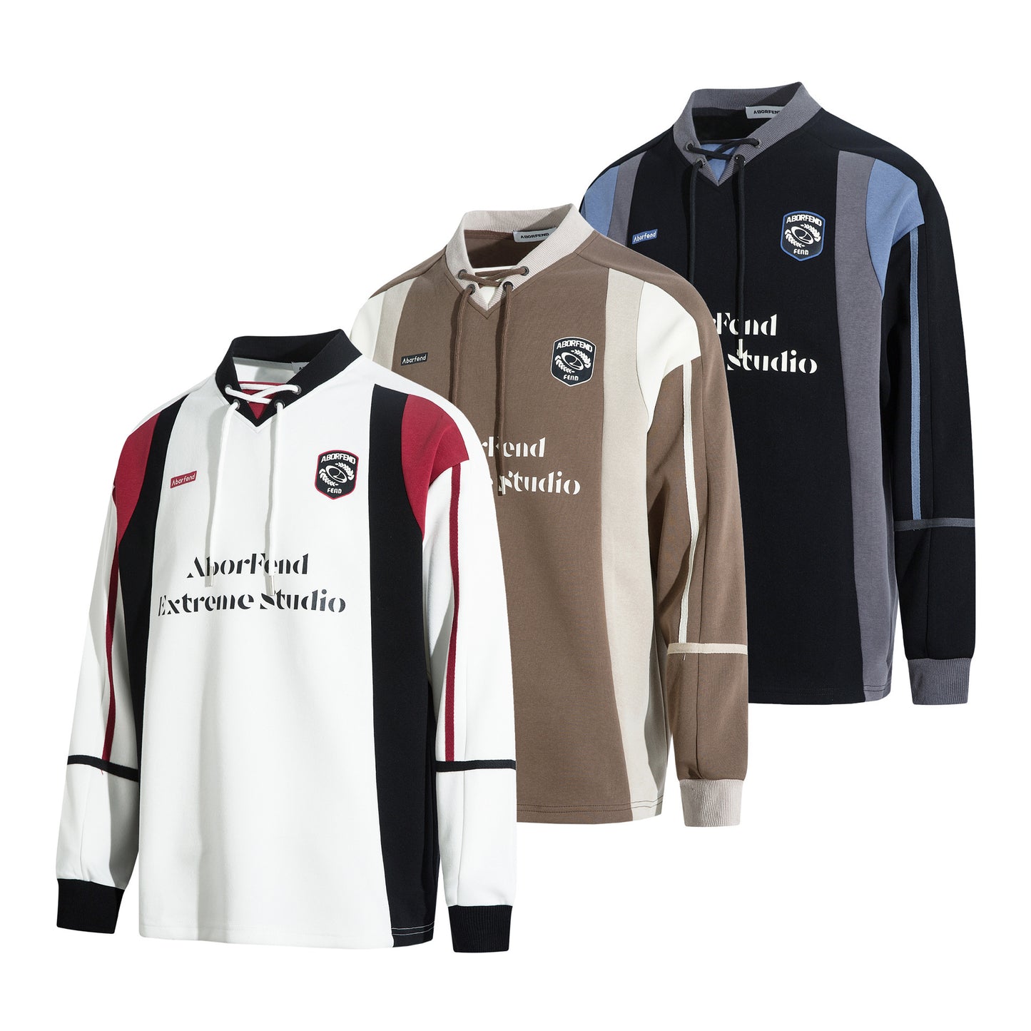 Retro sportstijl V-hals patchwork Sweatshirt