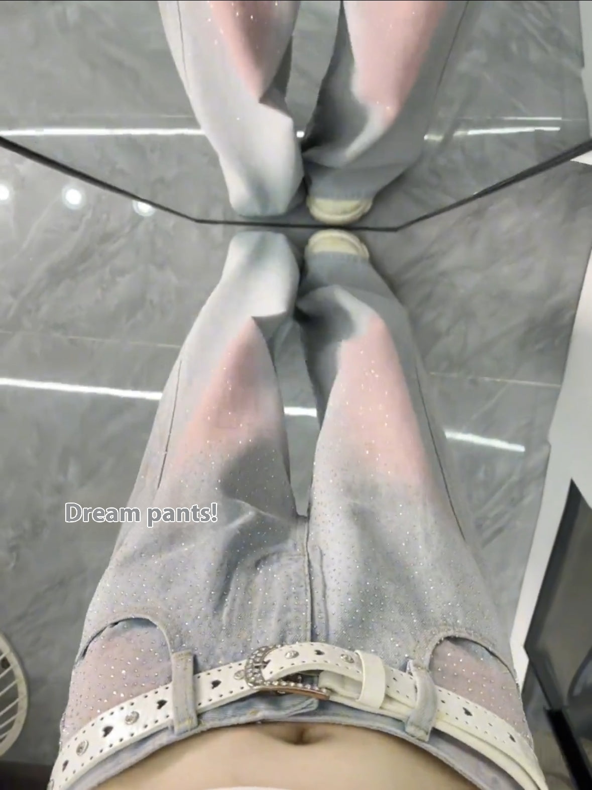 American Stijl Retro Distressed Rhinestone Jeans voor Dames/Plus-size & Meiden