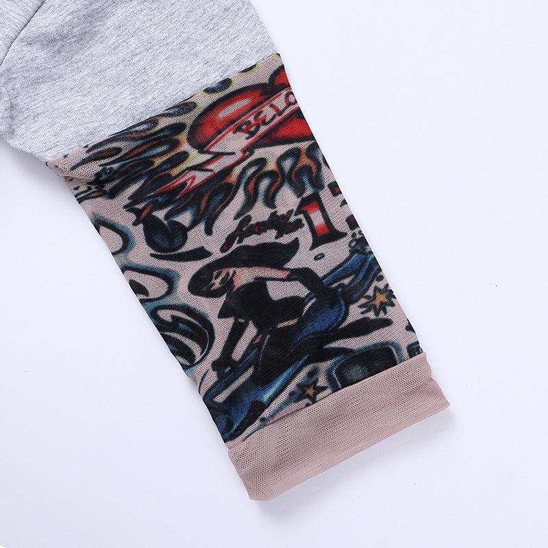 Casual Baby / Peuter Kruip-pak /Jumpsuit met Lange Mouwen Tattooprint