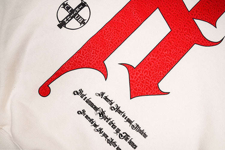 Heren hoodie met effen schuimprint