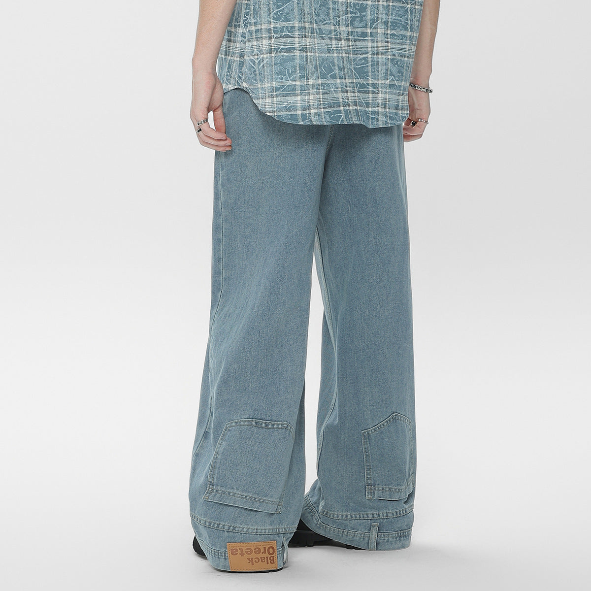 Amerikaanse Designer Omgekeerde Washed Jeans voor Unisex