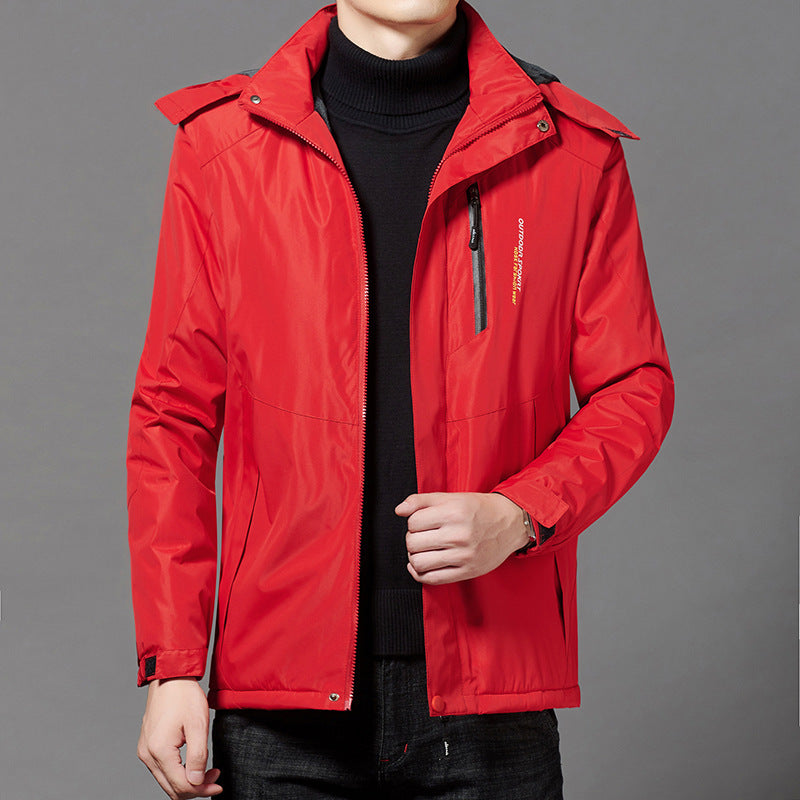 Trendy Warm en Verdikt Windjacket voor Heren