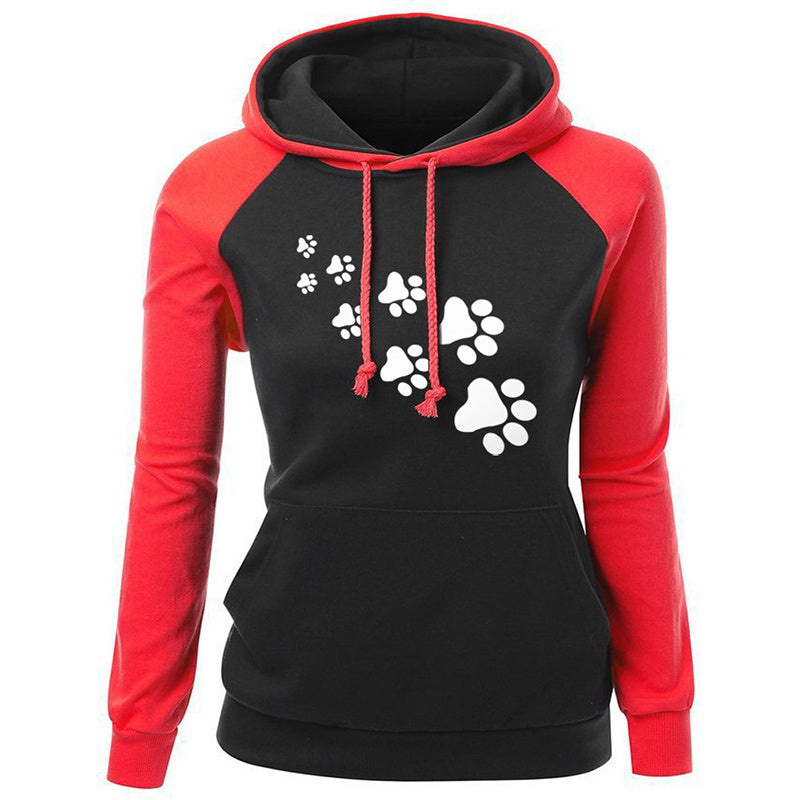 Hoodie met kattenpootprint