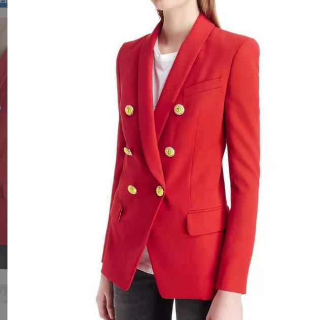 Slim-Fit Forens Blazer met Dubbel Knoopsluiting voor Dames & Plus-size