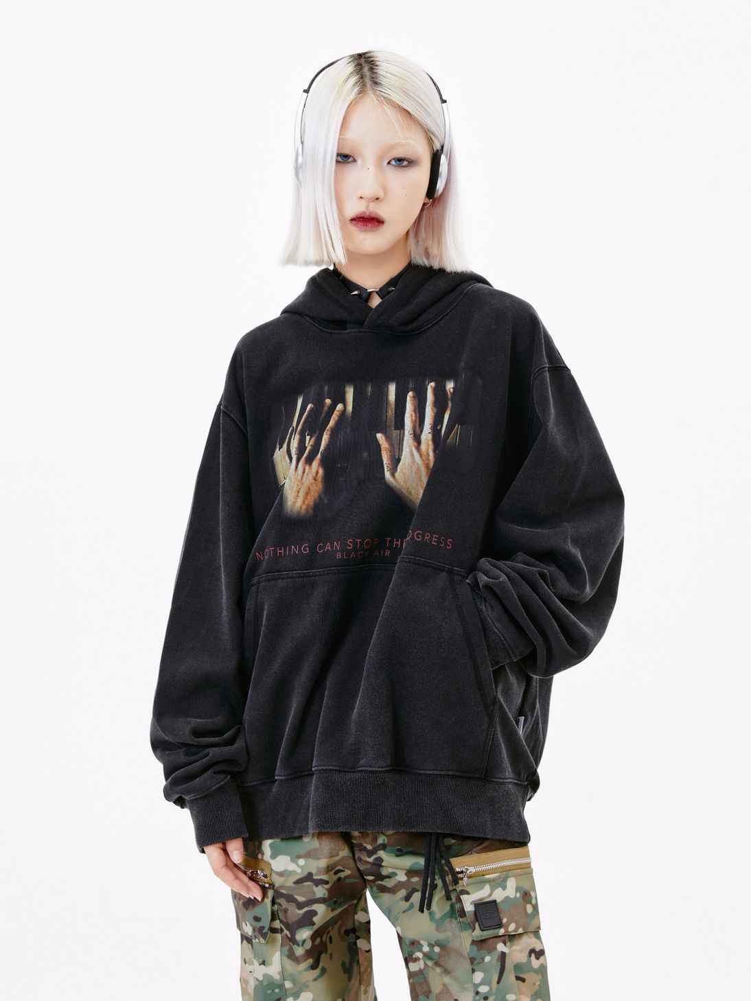 American Street Trendy Gewassen en Gedragen Hoodie met Cartoonprint voor Dames/ Plus-size & Meiden