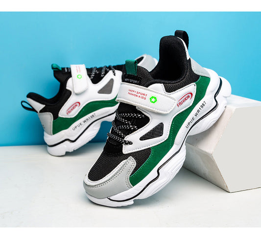 Trendy Casual Lichtgewicht Ademend Antislip Sport Sneakers met Klittenband voor Teenager