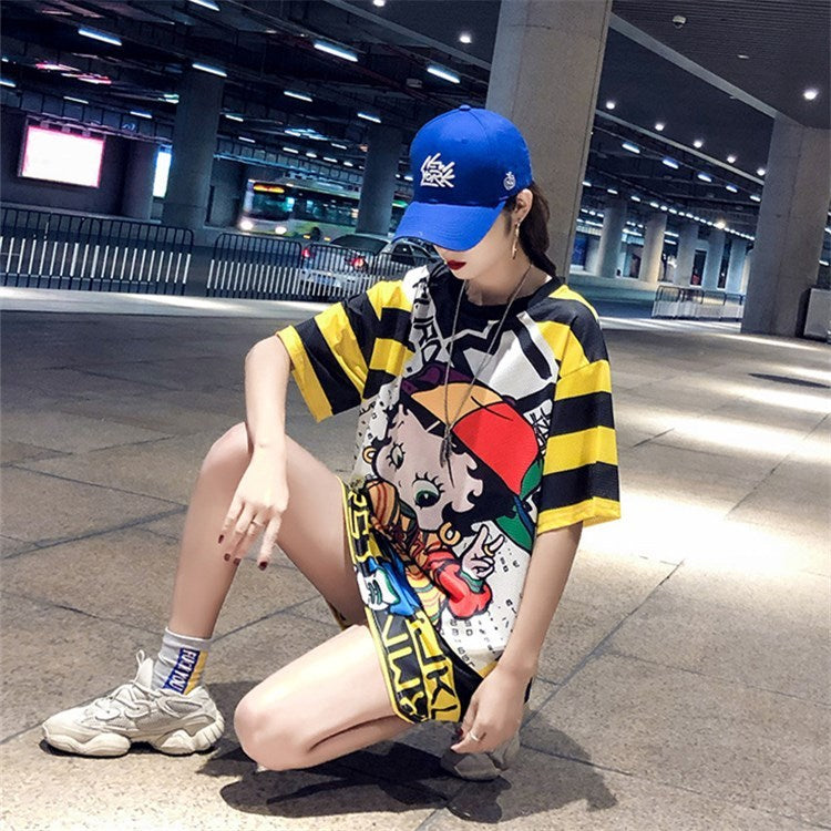 Kinderprint Snel drogende kleding Middellange mesh IJszijde Casual