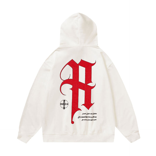 Heren hoodie met effen schuimprint