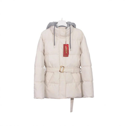 Elegante Katoenen Jas met Capuchon en Riem voor Dames & Plus-size