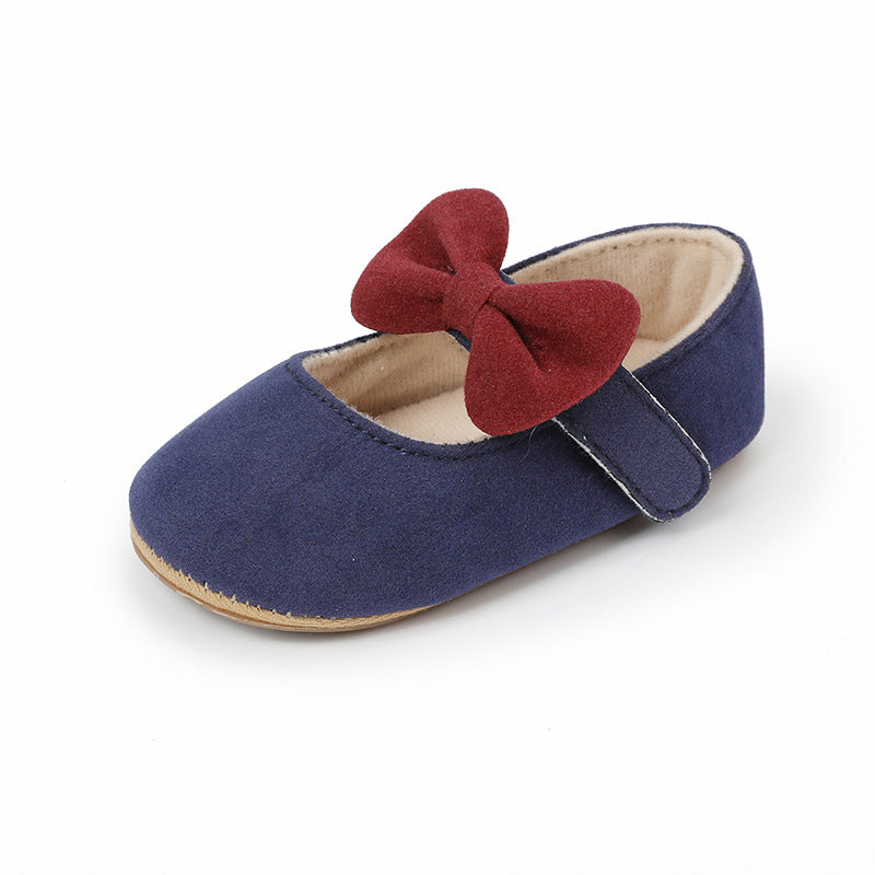 Elegante Schattige Effen Kleur Klassieke Mary Jane Ronde Neus Ballerina met Antislip en Strik voor Meisjes