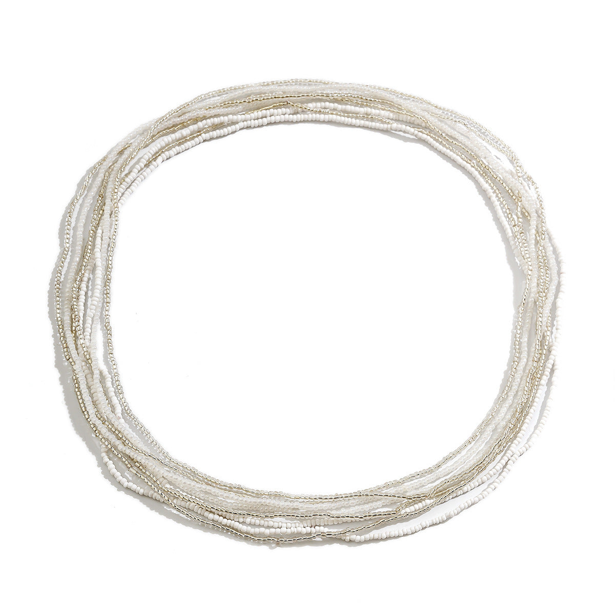 Sexy Elegante Strandstijl Contrasterende Kleur Gelaagde Tailleketting met Rijstkralen voor Dames