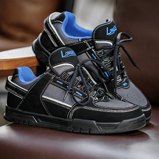 Amerikaanse Street Retro Skateboard Schoenen met Vetersluiting en Ronde Neus voor Heren