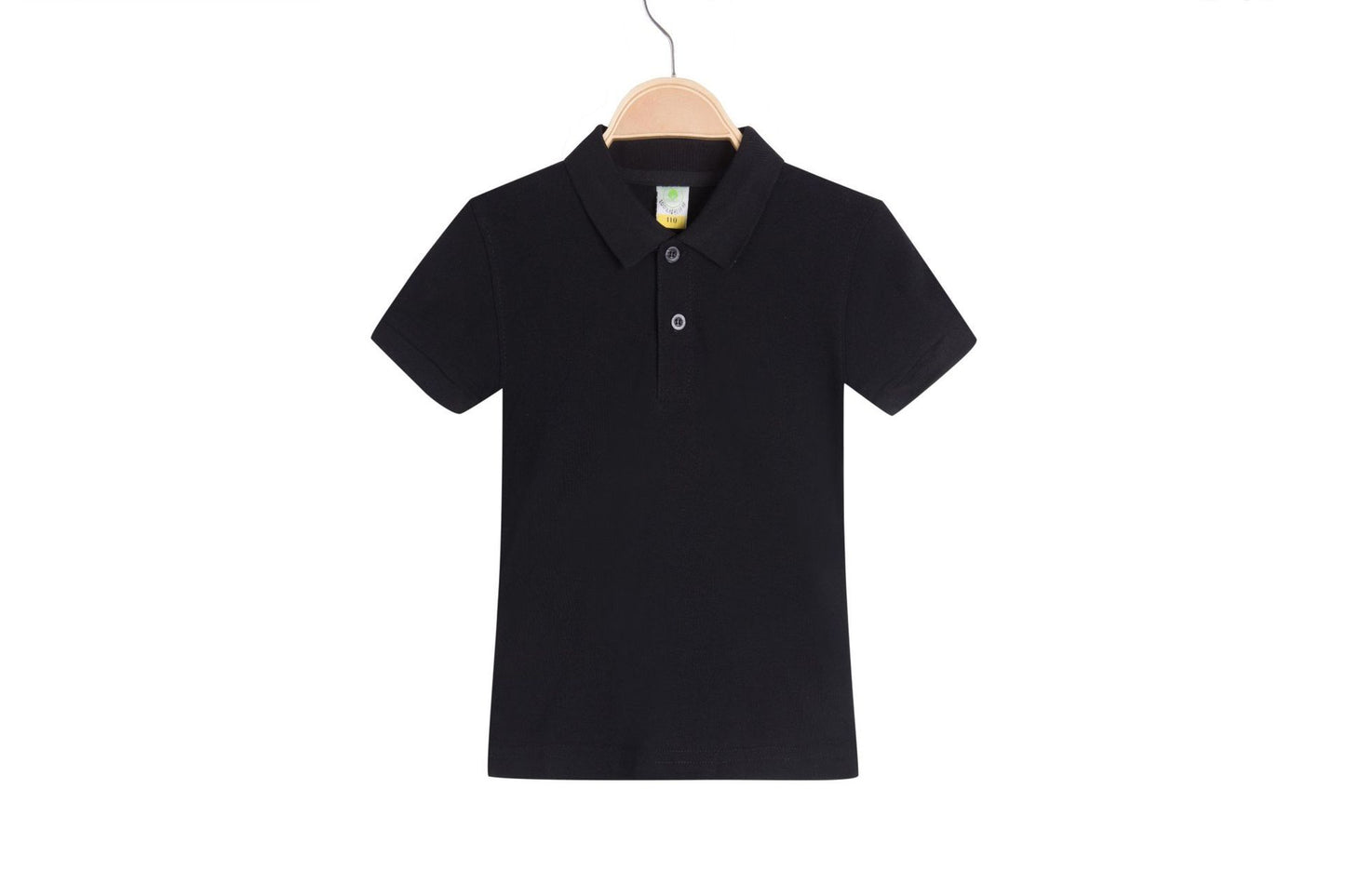 Stijlvolle Casual Effen Kleur Katoenen Revers Poloshirt met korte mouwen en Halve Knoopsluiting voor Kinderen