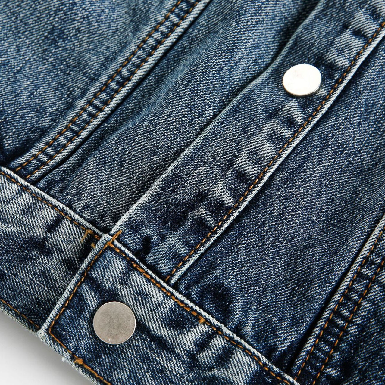 Amerikaanse Retro Clean Fit Wash Spijkerjacket met Knoopsluiting en Ritszakken voor Dames en Plus-size