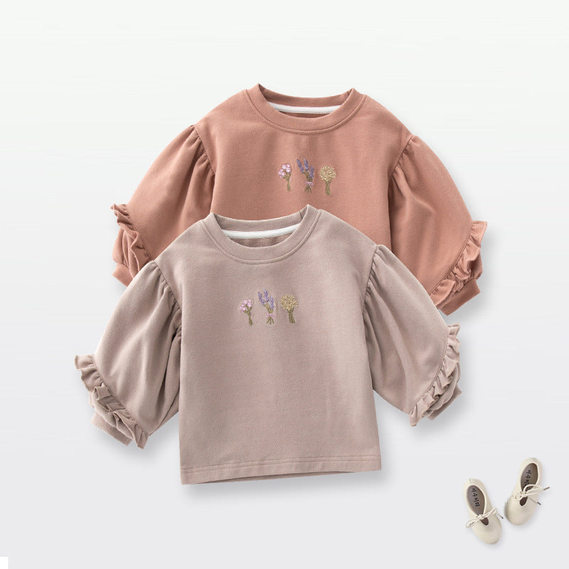 Sweatshirt met Klokmouw en Borduurwerk voor Baby's / Peuters