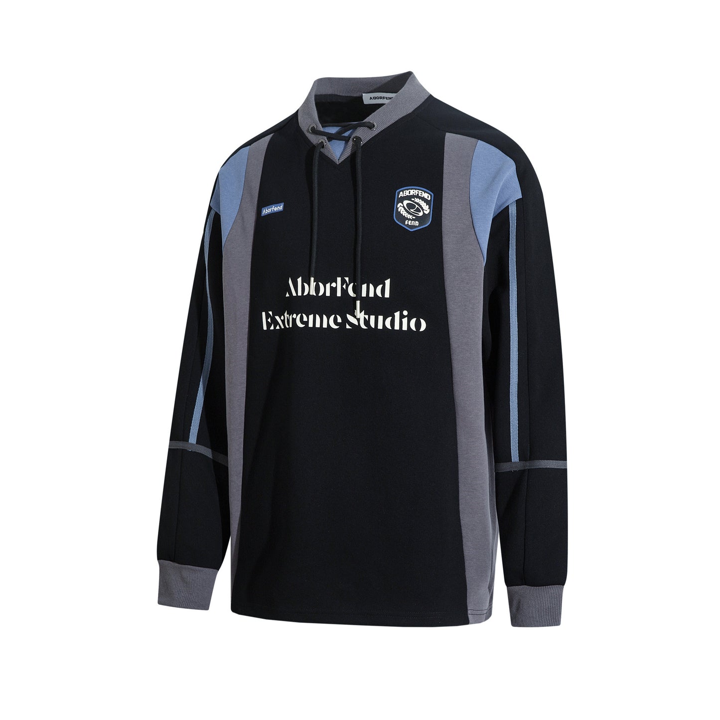 Retro sportstijl V-hals patchwork Sweatshirt