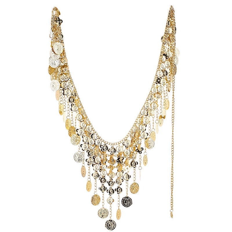 Modieuze Elegante Retro Tailleketting met Muntkwastje van Legering voor Dames