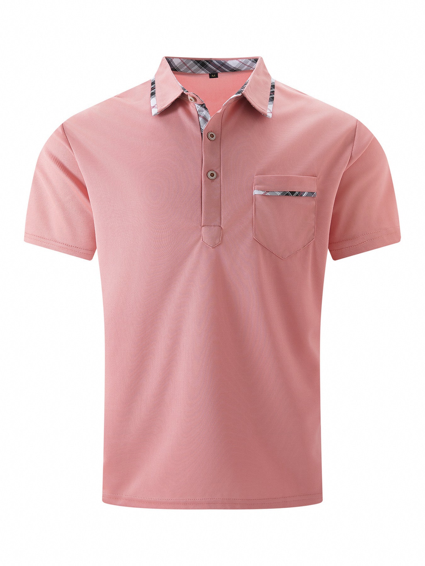 Amerikaanse Trendy Casual Knoopsluiting Revers Poloshirt met Korte Mouwen en Borstzak voor Heren