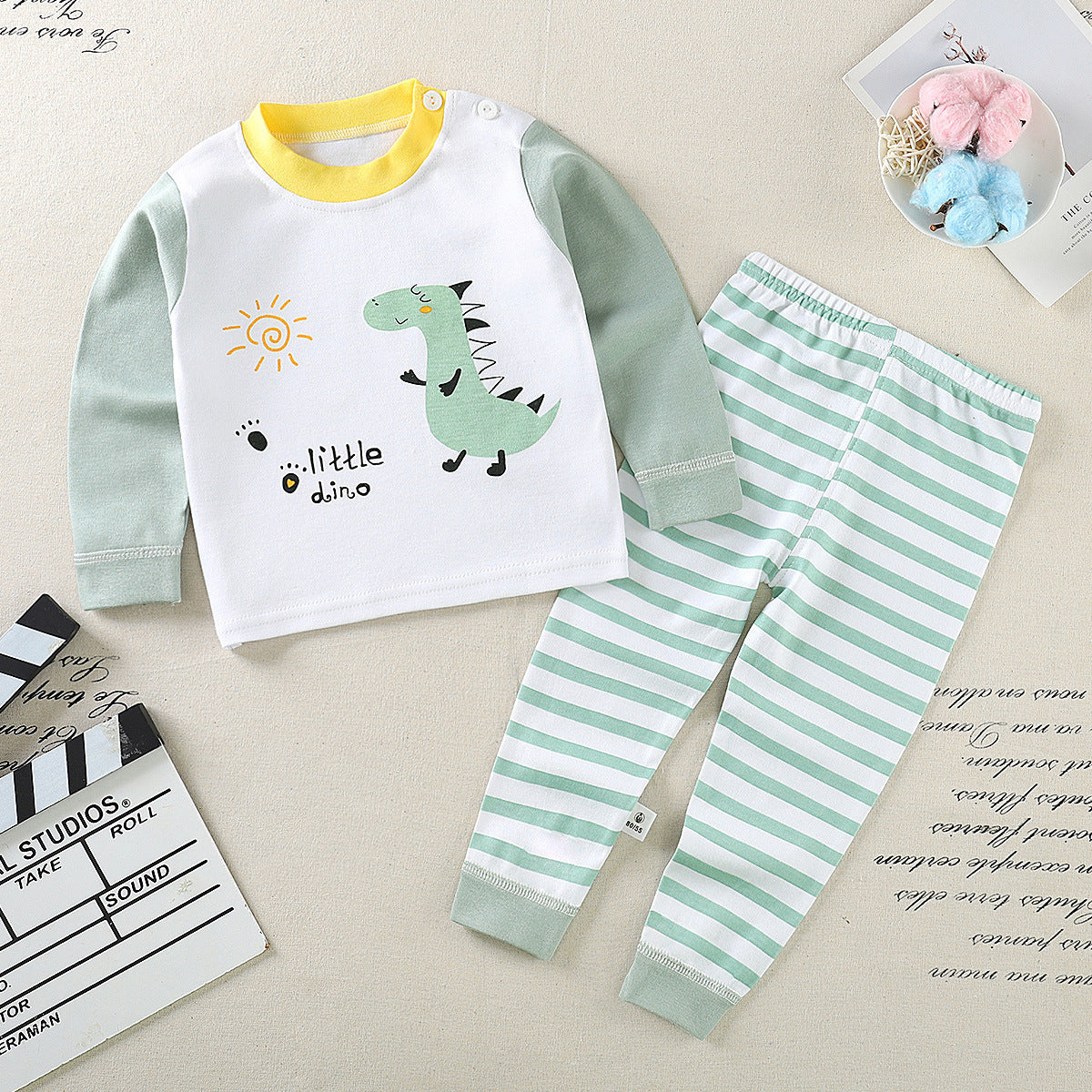 Kinderset 2-delig T-shirt met Lange Mouwen & Lange Broek