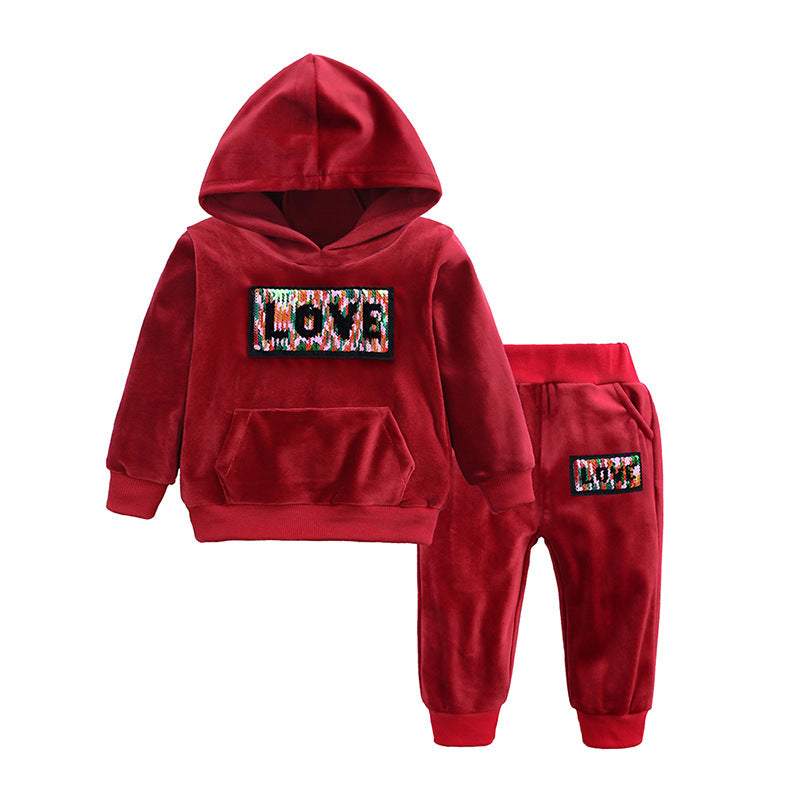Tweedelig Winter Set Hoodie & Broek voor Kinderen