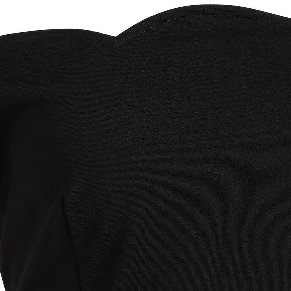 Elegante Vintage Off-Shoulder Gepooide Feestelijke-jurk met Vlinderpatroon voor Dames & Plus-size