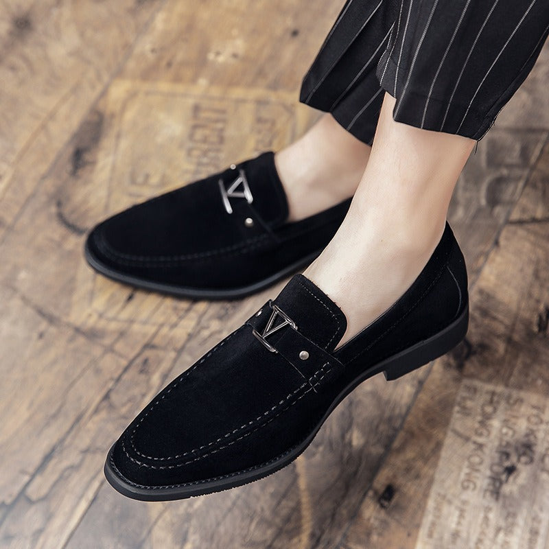 Klassieke Comfortabele Effen Kleur Casual/Business Instapschoenen van Imitatie Suède met Puntige Neus voor Heren