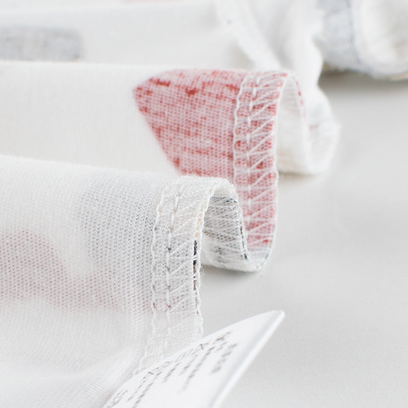 Trendy Casual Effen Kleur T-shirt met Bedrukte Cartoonprint en Korte Mouwen voor Kinderen