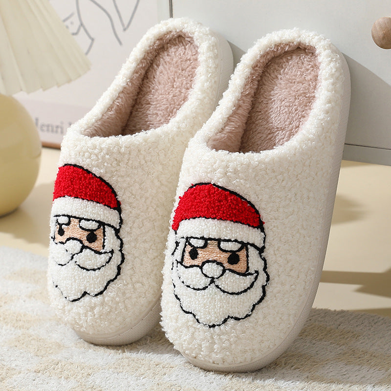 Kerstmis Stijlvolle Winter Warme Schattige Katoenen Kerstpantoffels met Kerstprint voor Unisex