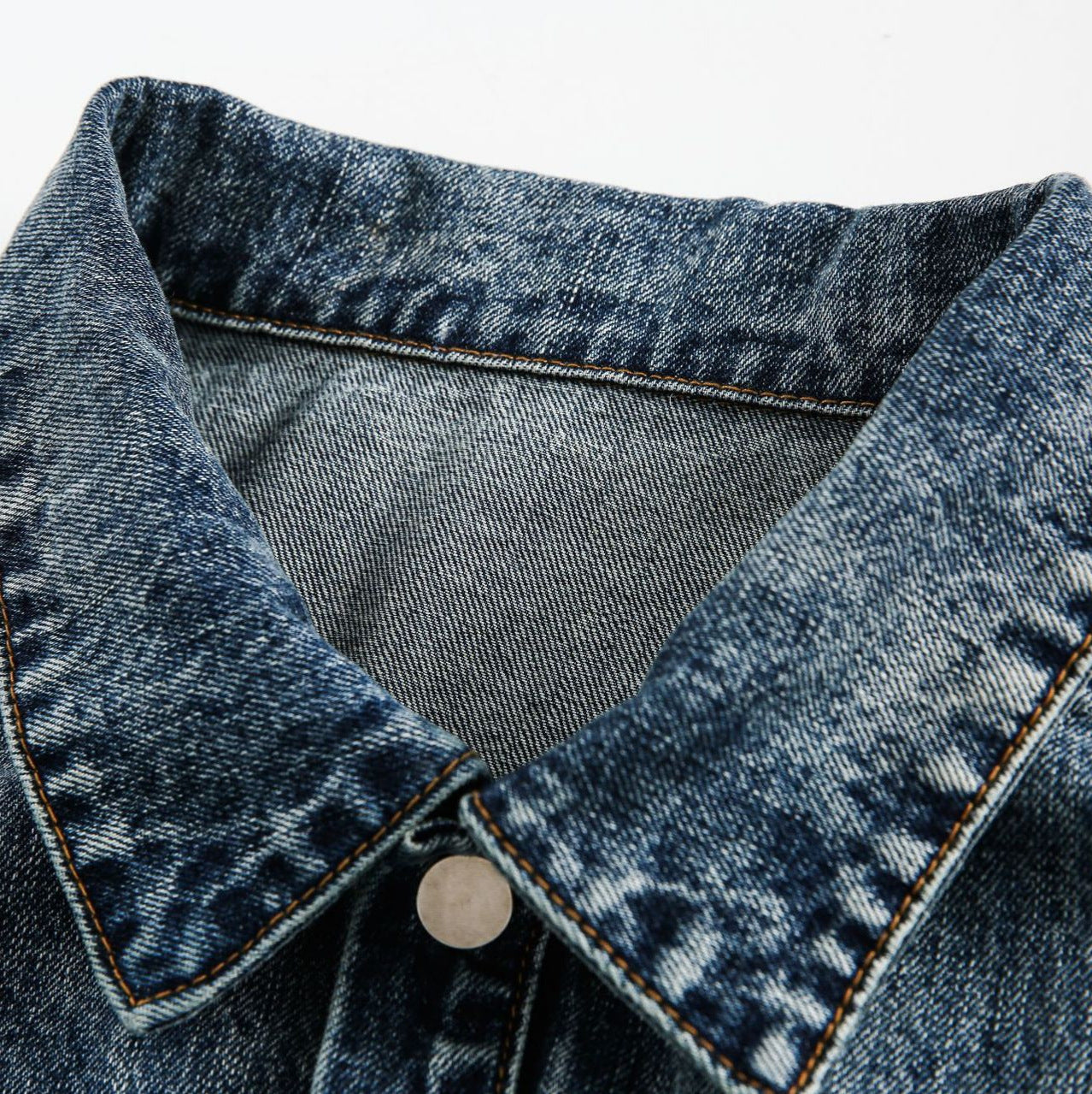 Amerikaanse Retro Clean Fit Wash Spijkerjacket met Knoopsluiting en Ritszakken voor Dames en Plus-size