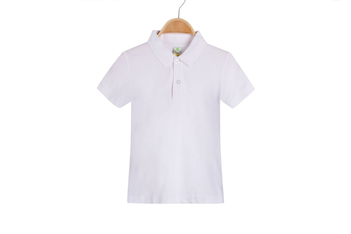 Stijlvolle Casual Effen Kleur Katoenen Revers Poloshirt met korte mouwen en Halve Knoopsluiting voor Kinderen