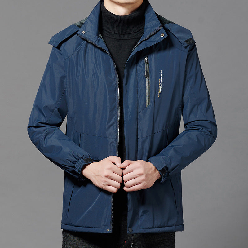Trendy Warm en Verdikt Windjacket voor Heren