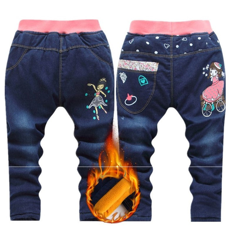 Winter Thick Jeans voor Peuters/ Kinderen